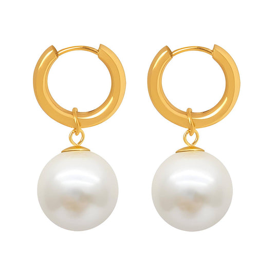 Round Pearl Earring